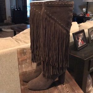 INC Fringe Boots